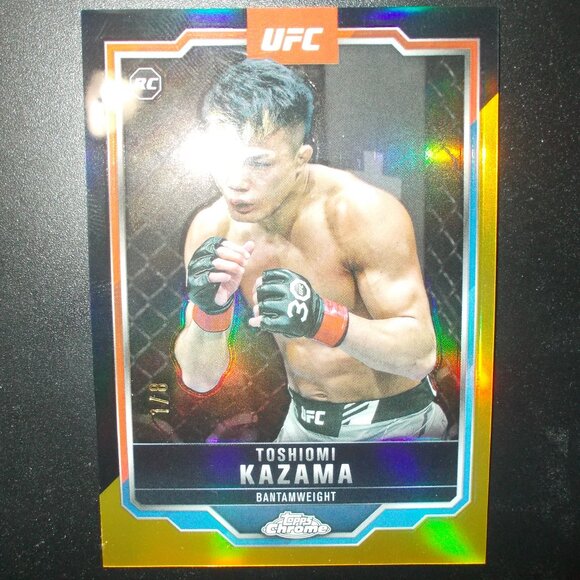 2025 Topps Chrome UFC Toshiomi Kazama Black/Gold Refractor RC 1/8 - Picture 1 of 9
